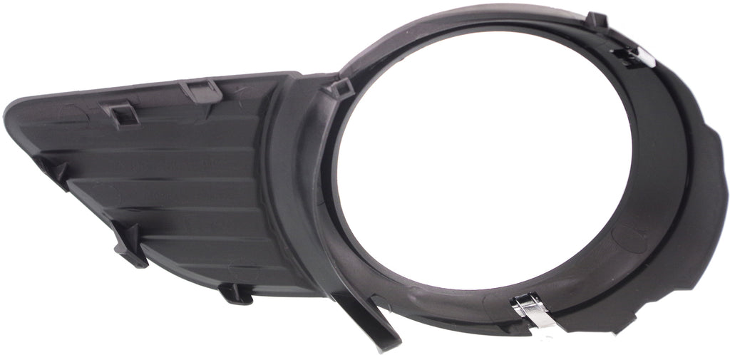 SIENNA 11-17 FRONT FOG LAMP MOLDING RH, Black, w/ Chrome Trim, w/ Park Distance Control Sensor Holes