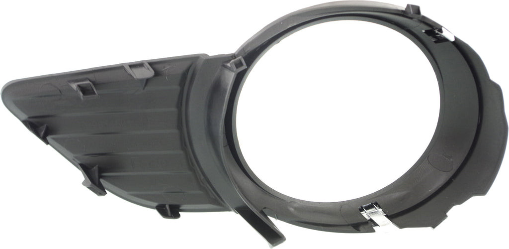 SIENNA 11-17 FRONT FOG LAMP MOLDING RH, Black, w/ Chrome Trim, w/ Park Distance Control Sensor Holes