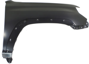 4RUNNER 14-23 FRONT FENDER RH, Primed, Steel, w/o Signal Light Hole and Antenna Hole - CAPA