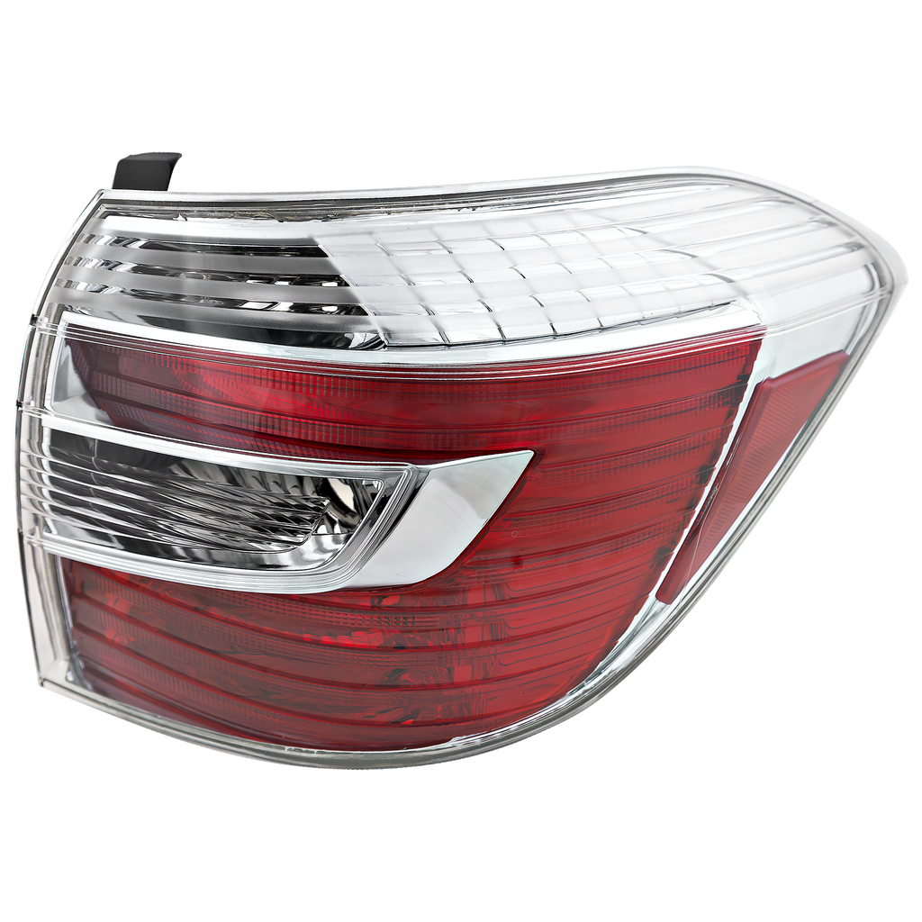 Tail Lamp Right Passenger Side For 2008-2010 Toyota Highlander Lens and Housing Clear and Red Lens Replacement REPT730113