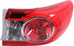 COROLLA 11-13 TAIL LAMP RH, Outer, Lens and Housing, Japan Built Vehicle