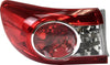 COROLLA 11-13 TAIL LAMP LH, Outer, Lens and Housing, Japan Built Vehicle
