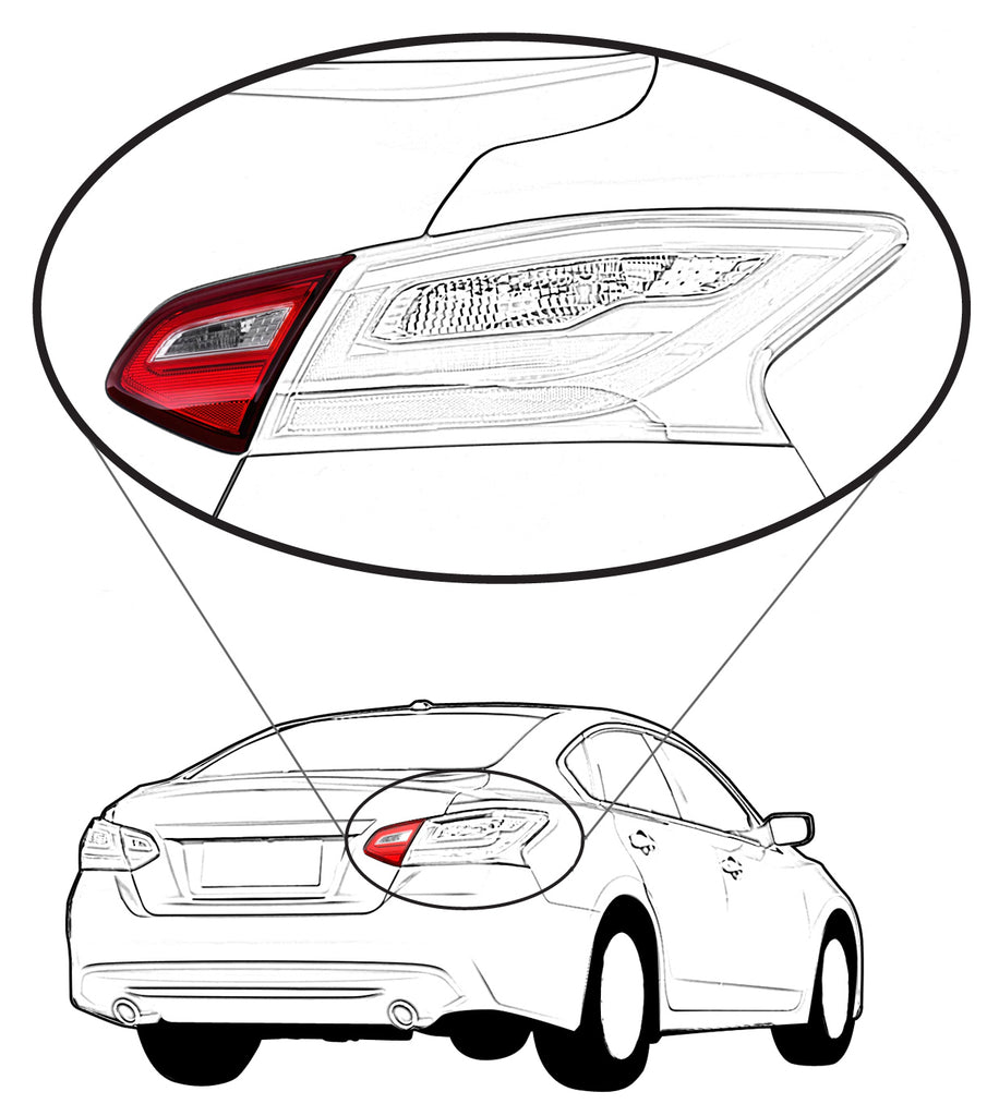 ALTIMA 16-17 TAIL LAMP RH, Inner, Assembly, Base/S/SL/SV Models, 17-17 w/o Sport Pkg - CAPA