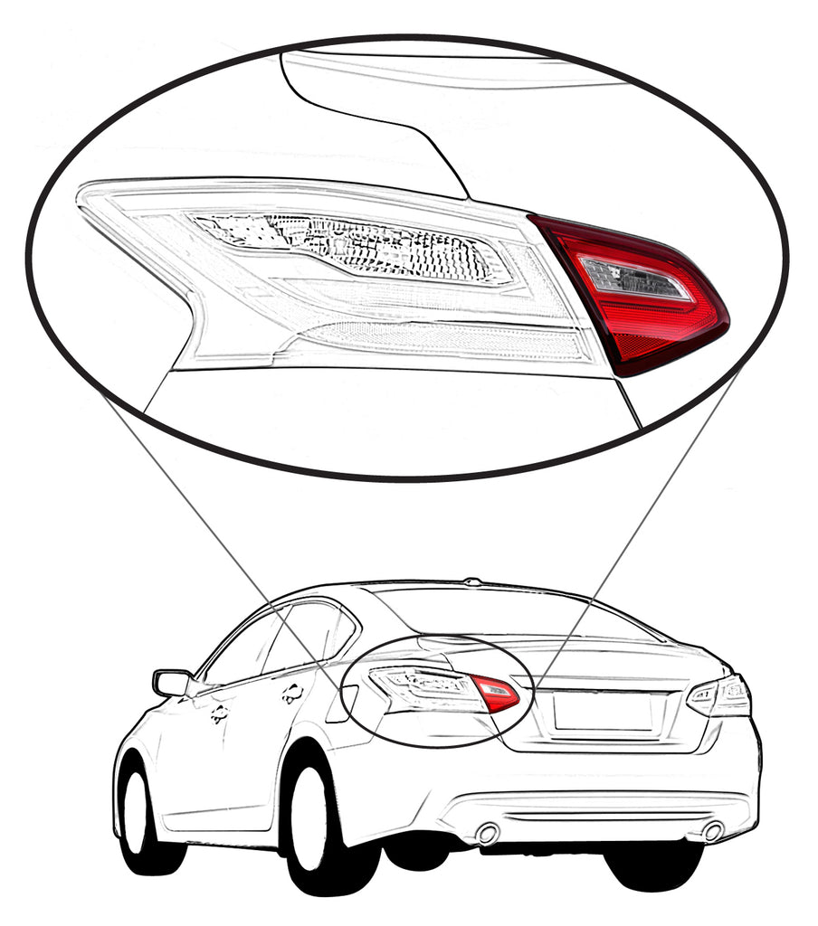 ALTIMA 16-17 TAIL LAMP LH, Inner, Assembly, Halogen, Base/S/SL/SV Models, 17-17 w/o Sport Pkg