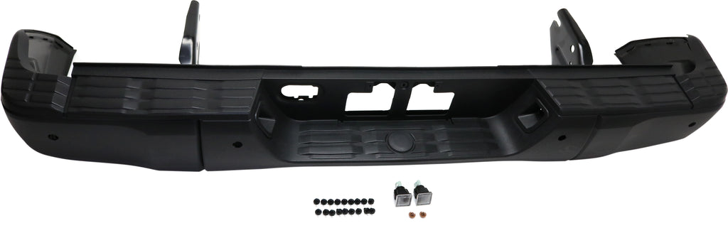 TUNDRA 14-21 STEP BUMPER, FACE BAR AND PAD, w/ Pad Provision, w/ Mounting Bracket, Powdercoated Black, All Cab Types, w/ IPAS Holes, w/o Towing Pkg and Tow Hook Holes