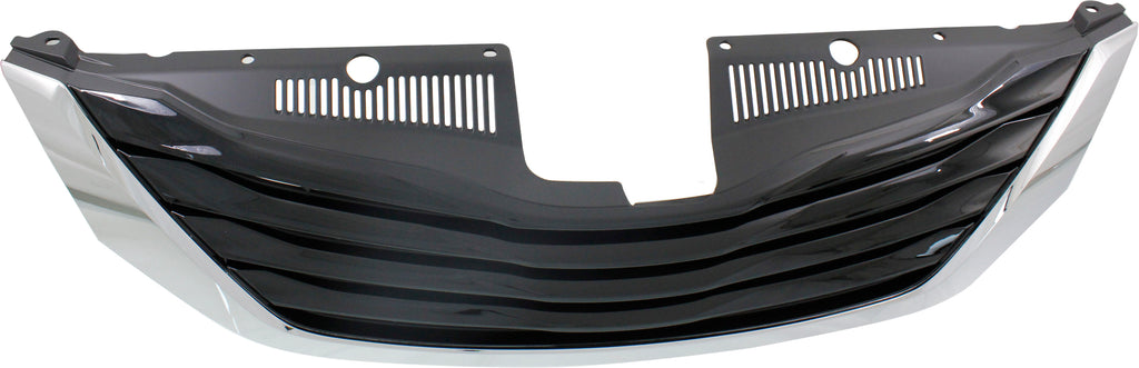SIENNA 15-17 GRILLE, Chrome Shell/Black Insert, w/o Radar Cruise Control, LE Model