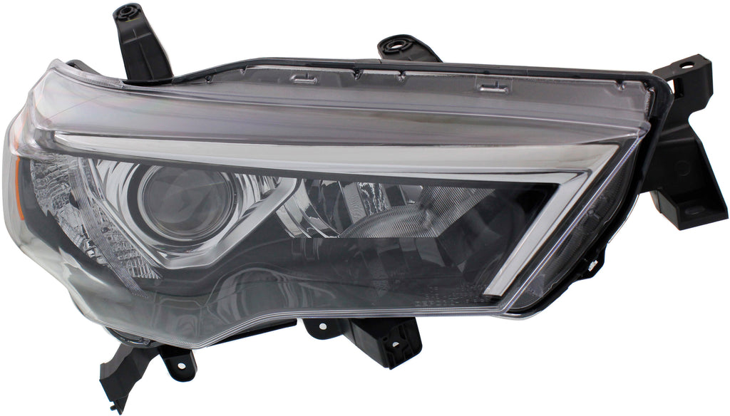 4RUNNER 14-20 HEAD LAMP RH, Lens and Housing, Halogen, Black Interior - CAPA