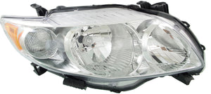 COROLLA 09-10 HEAD LAMP RH, Lens and Housing, Halogen, Japan Built Vehicle