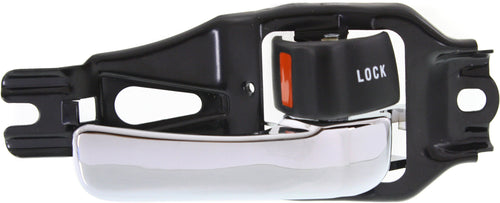 T100 93-98 FRONT INTERIOR DOOR HANDLE RH, Chrome Lever+Black Knob, Plastic+Metal (=REAR)