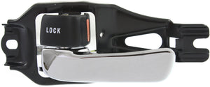 T100 93-98 FRONT INTERIOR DOOR HANDLE LH, Chrome Lever+Black Knob, Plastic+Metal (=REAR)