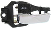 T100 93-98 FRONT INTERIOR DOOR HANDLE LH, Chrome Lever+Black Knob, Plastic+Metal (=REAR)
