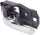 CAMRY 97-01/SIENNA 98-03 FRONT INTERIOR DOOR HANDLE LH, Chrme+Blk, Plastic, Japan/USA Built (=REAR)