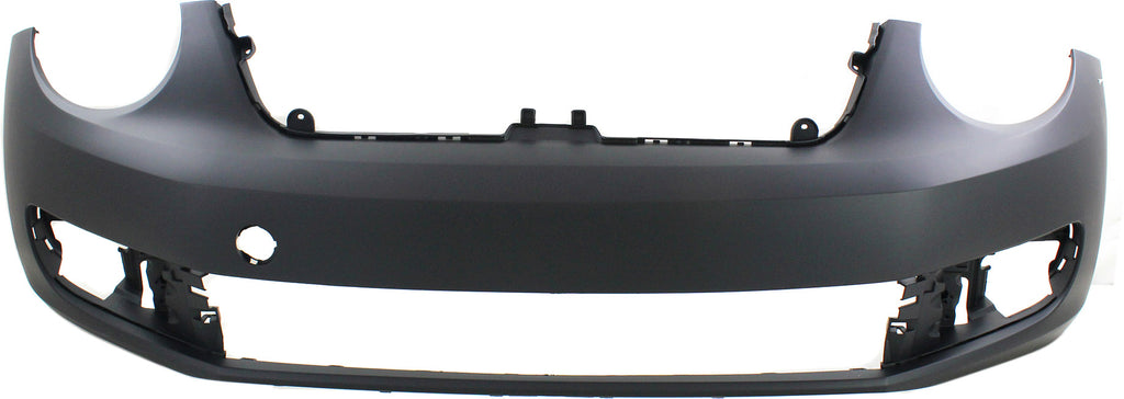 BEETLE 12-19 FRONT BUMPER COVER, Primed, Conv/Cpe, (16-16, S/SE/SEL, w/o Park Dist Ctrl Sen Holes)/Classic/Comfortline/Comfortline TDI/TDI/Trendline Models