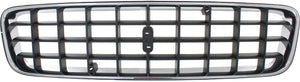 XC90 03-06 GRILLE, Chrome Shell/Painted Dark Gray Insert, (Exc. V8 Models), w/o Executive Pkg