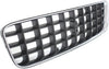 XC90 03-06 GRILLE, Chrome Shell/Painted Dark Gray Insert, (Exc. V8 Models), w/o Executive Pkg