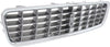 S80 04-06 GRILLE, ABS Plastic, Chrome Shell/Paintable Insert