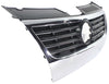 PASSAT 06-10 GRILLE, Chrome Shell/Black Insert, w/o PAS and PDC Holes, w/o Chr Insert Mldg