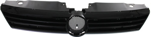 JETTA 11-14 GRILLE, Textured Gray Shell and Insert, w/ Black Molding, (Exc. GLI/Hybrid Model), Sedan - CAPA