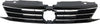 JETTA 15-18 GRILLE, Textured Black Shell and Insert, w/ Chrome Molding, (Exc. GLI/Hybrid Models), w/o Collision Warning