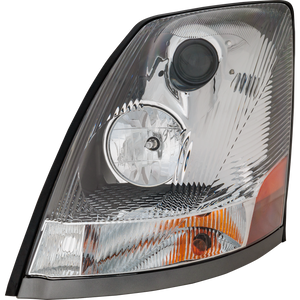 VOLVO HD VNL 04-15 HEAD LAMP LH, Assembly, Halogen, Chrome Interior, w/ Non-Protruding Lens