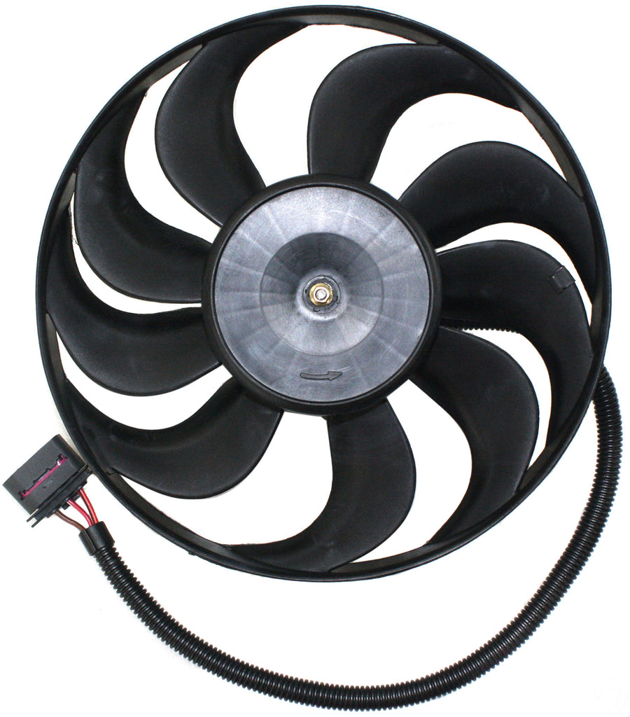 BEETLE 98-07 A/C CONDENSER FAN ASSEMBLY, RH, Single Fan, 220/60w - 290mm Dia.