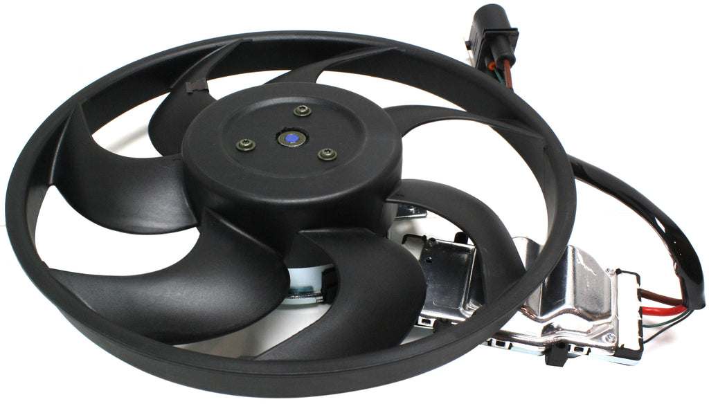 TOUAREG 04-10 / Q7 07-15 RADIATOR FAN BLADE/MOTOR ASSY., LH, w/o Tow Pckg., w/Control Module