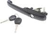 PASSAT 94-97 FRONT EXTERIOR DOOR HANDLE RH, Textured Black, Plastic+Metal, w/o Power Lock