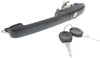 PASSAT 94-97 FRONT EXTERIOR DOOR HANDLE RH, Textured Black, Plastic+Metal, w/o Power Lock