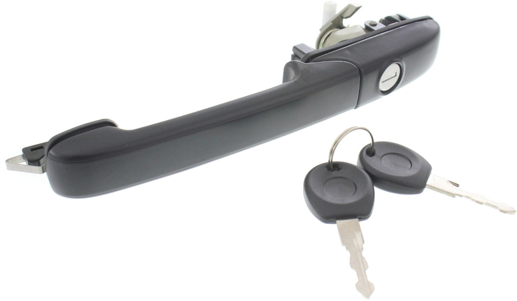 PASSAT 94-97 FRONT EXTERIOR DOOR HANDLE RH, Textured Black, Plastic+Metal, w/o Power Lock