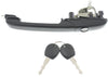 PASSAT 94-97 FRONT EXTERIOR DOOR HANDLE RH, Textured Black, Plastic+Metal, w/o Power Lock