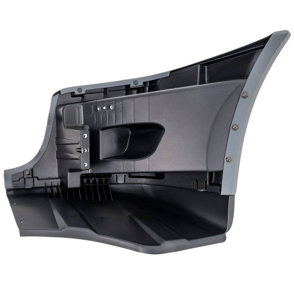 FREIGHTLINER CASCADIA 08-22 FRONT BUMPER, RH, Powdercoated Gray, w/o Fog Light Holes