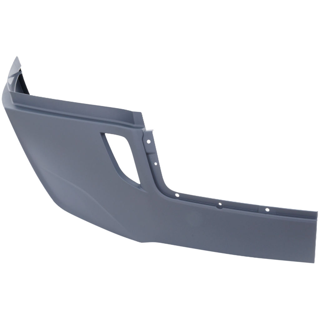 FREIGHTLINER CASCADIA 18-22 FRONT BUMPER END RH, Gray, w/o Fog Light Holes, w/ Deflector Holes