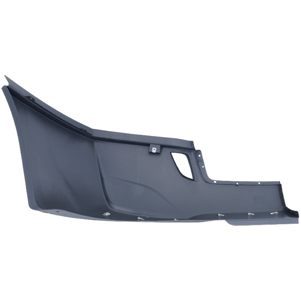 FREIGHTLINER CASCADIA 18-22 FRONT BUMPER END LH, Gray, w/o Fog Light Holes, w/ Deflector Holes