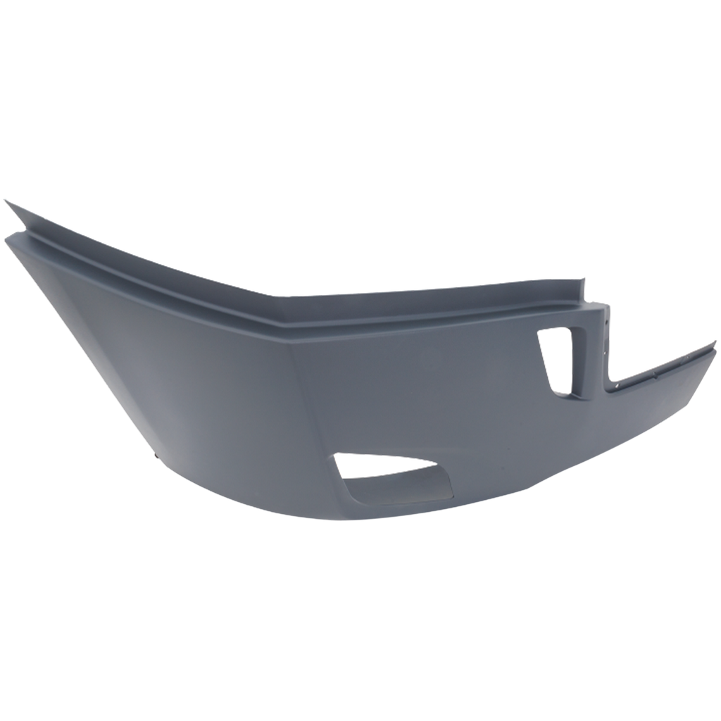 FREIGHTLINER CASCADIA 18-22 FRONT BUMPER END RH, Gray, w/ Fog Light Holes, w/ Deflector Holes