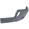 FREIGHTLINER CASCADIA 18-22 FRONT BUMPER END LH, Gray, w/ Fog Light Holes, w/ Deflector Holes