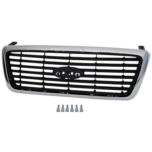 F150 08-08 GRILLE, Chrome Shell and Painted Black Insert, Limited Model