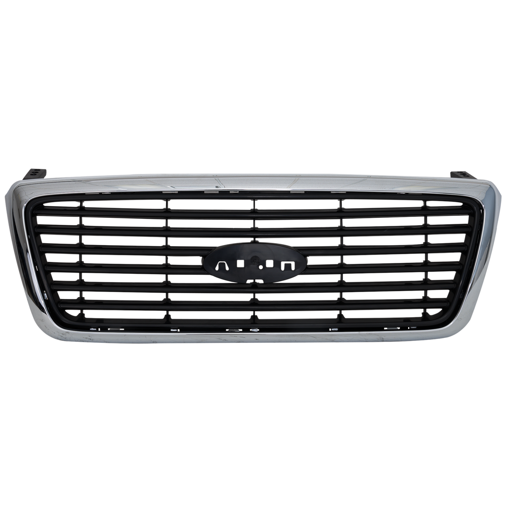 F150 08-08 GRILLE, Chrome Shell and Painted Black Insert, Limited Model