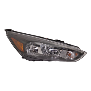 FOCUS 15-18 HEAD LAMP RH, Assembly, Halogen, SE/SEL/ST/Titanium Models, Black Interior, w/ LED Daytime Running Light - CAPA