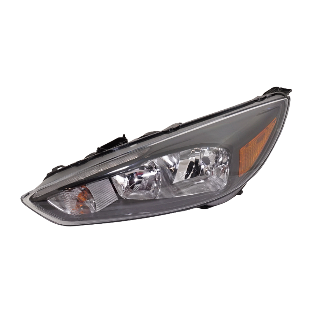 FOCUS 15-18 HEAD LAMP LH, Assembly, Halogen, SE/SEL/ST/Titanium Models, Black Interior, w/ LED Daytime Running Light - CAPA