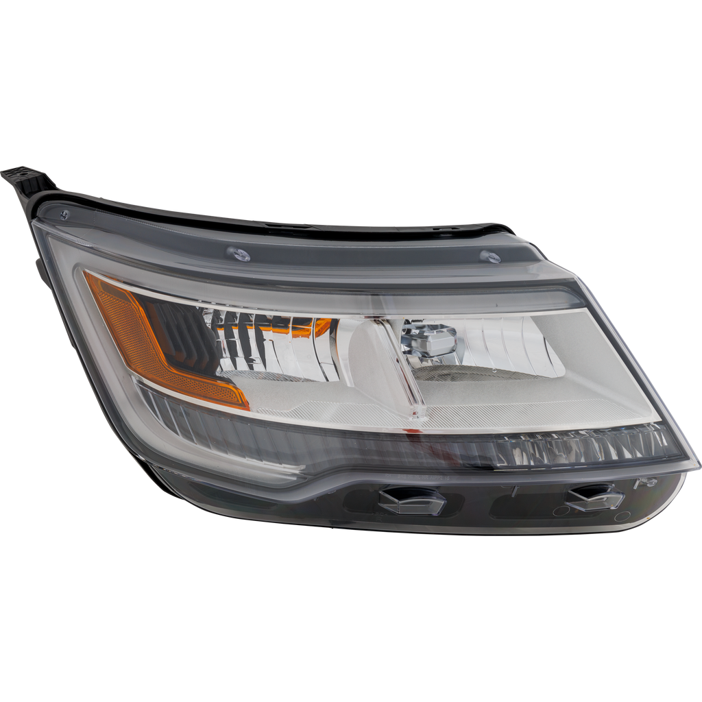 EXPLORER 16-18 HEAD LAMP RH, Lens and Housing, Halogen/LED, Limited/Platinum/XLT Models, To 4-4-18, w/ Signature Light - CAPA