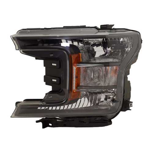 F-150 PICKUP 18-20 HEAD LAMP LH, Assembly, Halogen, (Crew Cab/Extended Cab, Lariat/XLT Models, w/ Black Appearance Package)/(Standard Cab, XL Model)