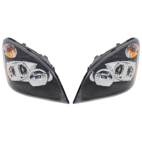 FREIGHTLINER CASCADIA 08-17 HEAD LAMP RH AND LH, Assembly, LED, Chrome Interior