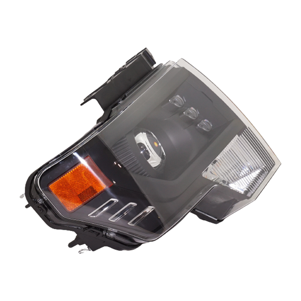 F-150 09-14 HEAD LAMP RH, Assembly, LED, Black Trim, Projector Type, (Exc. Raptor Model)