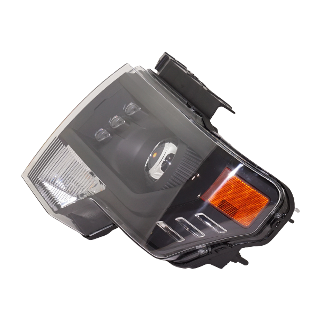 F-150 09-14 HEAD LAMP LH, Assembly, LED, Black Trim, Projector Type, (Exc. Raptor Model)