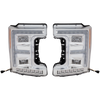 F-SERIES SUPER DUTY 17-19 HEAD LAMP RH AND LH, Assembly, LED, (Crew Cab, w/o Sport Pkg)/Extended/Standard Cab, Chrome Interior