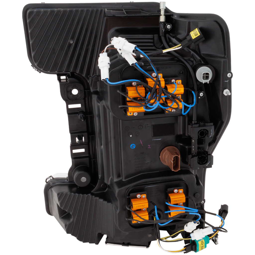 F-SERIES SUPER DUTY 17-19 HEAD LAMP RH AND LH, Assembly, LED, (Crew Cab, w/o Sport Pkg)/Extended/Standard Cab, Chrome Interior