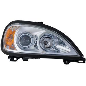FREIGHTLINER COLUMBIA 00-13 PROJECTOR HEAD LAMP RH, Assembly, Halogen, w/ Angel Eyes, Chrome Interior