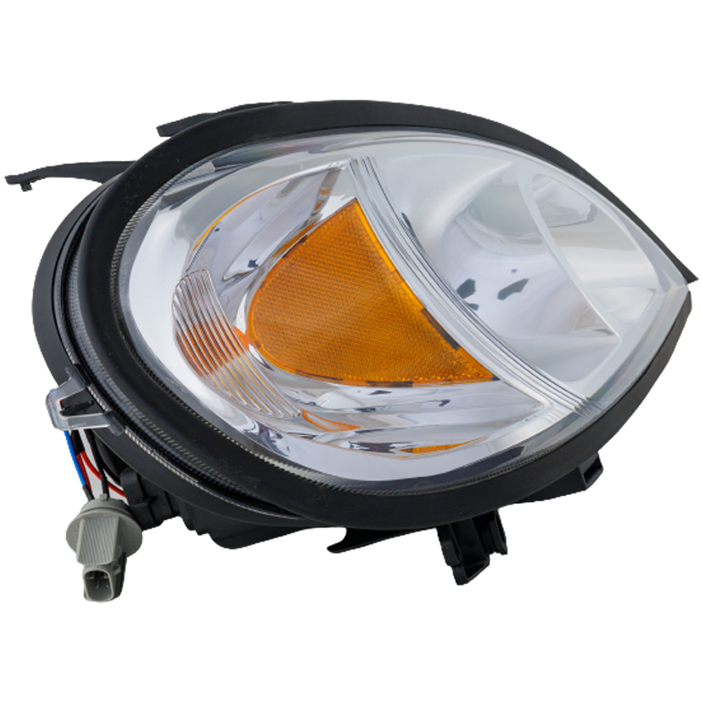 FREIGHTLINER COLUMBIA 00-13 PROJECTOR HEAD LAMP RH, Assembly, Halogen, w/ Angel Eyes, Chrome Interior