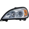 FREIGHTLINER COLUMBIA 00-13 PROJECTOR HEAD LAMP LH, Assembly, Halogen, w/ Angel Eyes, Chrome Interior