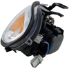 FREIGHTLINER COLUMBIA 00-13 PROJECTOR HEAD LAMP LH, Assembly, Halogen, w/ Angel Eyes, Chrome Interior